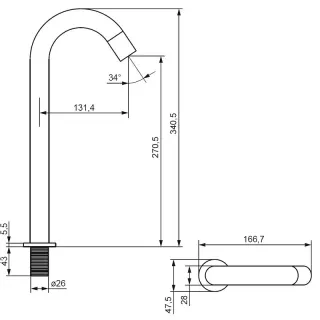 Смеситель для раковины Damixa Scandinavian Pure 360280000 хром
